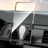 Hurtel Gravity smartphone car holder, silver (YC07) - (YC07 universal gravity air vent car mount silver)