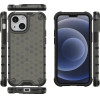 Hurtel Honeycomb Case armor cover with TPU Bumper for iPhone 13 mini black - (Honeycomb Apple iPhone 13 Mini Black)