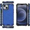 Hurtel Honeycomb Case armor cover with TPU Bumper for iPhone 13 mini blue - (Honeycomb Apple iPhone 13 Mini Blue)