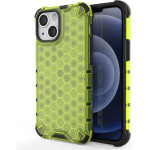 Hurtel Honeycomb Case armor cover with TPU Bumper for iPhone 13 mini green - (Honeycomb Apple iPhone 13 Mini Green)