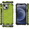 Hurtel Honeycomb Case armor cover with TPU Bumper for iPhone 13 mini green - (Honeycomb Apple iPhone 13 Mini Green)