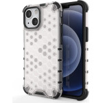 Hurtel Honeycomb Case armor cover with TPU Bumper for iPhone 13 mini transparent - (Honeycomb Apple iPhone 13 Mini Transparent)