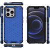 Hurtel Honeycomb Case armor cover with TPU Bumper for iPhone 13 Pro blue - (Honeycomb Apple iPhone 13 PRO Blue)