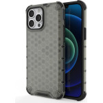 Hurtel Honeycomb Case armor cover with TPU Bumper for iPhone 13 Pro Max black - (Honeycomb Apple iPhone 13 PRO MAX Black)