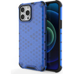 Hurtel Honeycomb Case armor cover with TPU Bumper for iPhone 13 Pro Max blue - (Honeycomb Apple iPhone 13 PRO MAX Blue)