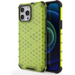 Hurtel Honeycomb Case armor cover with TPU Bumper for iPhone 13 Pro Max green - (Honeycomb Apple iPhone 13 PRO MAX Green)