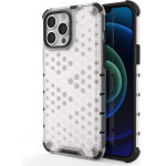 Hurtel Honeycomb Case armor cover with TPU Bumper for iPhone 13 Pro Max transparent - (Honeycomb Apple iPhone 13 PRO MAX Transparent)