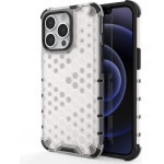 Hurtel Honeycomb Case armor cover with TPU Bumper for iPhone 13 Pro transparent - (Honeycomb Apple iPhone 13 PRO Transparent)