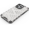 Hurtel Honeycomb Case armor cover with TPU Bumper for iPhone 13 Pro transparent - (Honeycomb Apple iPhone 13 PRO Transparent)