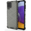 Hurtel Honeycomb Case armor cover with TPU Bumper for Samsung Galaxy A22 4G black - (Honeycomb Samsung A22 4G Black)