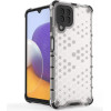 Hurtel Honeycomb Case armor cover with TPU Bumper for Samsung Galaxy A22 4G blue - (Honeycomb Samsung A22 4G Blue)