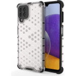 Hurtel Honeycomb Case armor cover with TPU Bumper for Samsung Galaxy A22 4G transparent - (Honeycomb Samsung A22 4G Transparent)