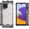 Hurtel Honeycomb Case armor cover with TPU Bumper for Samsung Galaxy A22 4G transparent - (Honeycomb Samsung A22 4G Transparent)