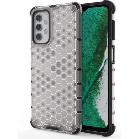 Hurtel Honeycomb Case armor cover with TPU Bumper for Samsung Galaxy A32 5G transparent - (Honeycomb Samsung A32 5G Transparent)