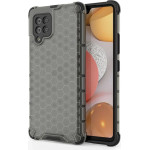 Hurtel Honeycomb Case armor cover with TPU Bumper for Samsung Galaxy A42 5G black - (Honeycomb Samsung A42 5G Black)