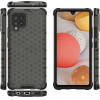 Hurtel Honeycomb Case armor cover with TPU Bumper for Samsung Galaxy A42 5G black - (Honeycomb Samsung A42 5G Black)