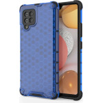 Hurtel Honeycomb Case armor cover with TPU Bumper for Samsung Galaxy A42 5G blue - (Honeycomb Samsung A42 5G Blue)