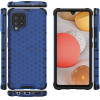 Hurtel Honeycomb Case armor cover with TPU Bumper for Samsung Galaxy A42 5G blue - (Honeycomb Samsung A42 5G Blue)