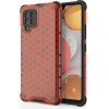 Hurtel Honeycomb Case armor cover with TPU Bumper for Samsung Galaxy A42 5G red - (Honeycomb Samsung A42 5G Red)