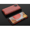Hurtel Honeycomb Case armor cover with TPU Bumper for Samsung Galaxy A42 5G red - (Honeycomb Samsung A42 5G Red)
