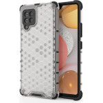 Hurtel Honeycomb Case armor cover with TPU Bumper for Samsung Galaxy A42 5G transparent - (Honeycomb Samsung A42 5G Transparent)