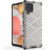 Hurtel Honeycomb Case armor cover with TPU Bumper for Samsung Galaxy A42 5G transparent - (Honeycomb Samsung A42 5G Transparent)