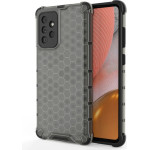 Hurtel Honeycomb Case armor cover with TPU Bumper for Samsung Galaxy A72 4G black - (Honeycomb Samsung A72 5G Black)