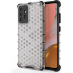 Hurtel Honeycomb Case armor cover with TPU Bumper for Samsung Galaxy A72 4G transparent - (Honeycomb Samsung A72 5G Transparent)