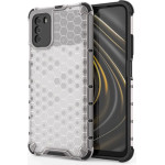 Hurtel Honeycomb Case armor cover with TPU Bumper for Xiaomi Poco M3 transparent - (Honeycomb POCO M3 Transparent)