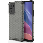 Hurtel Honeycomb Case armor cover with TPU Bumper for Xiaomi Redmi K40 Pro+ / K40 Pro / K40 / Poco F3 black - (Honeycomb Xiaomi POCO F3/Redmi K40 Black)