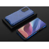Hurtel Honeycomb Case armor cover with TPU Bumper for Xiaomi Redmi K40 Pro+ / K40 Pro / K40 / Poco F3 blue - (Honeycomb Xiaomi POCO F3/Redmi K40 Blue)