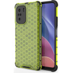 Hurtel Honeycomb Case armor cover with TPU Bumper for Xiaomi Redmi K40 Pro+ / K40 Pro / K40 / Poco F3 green - (Honeycomb Xiaomi POCO F3/Redmi K40 Green)