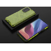 Hurtel Honeycomb Case armor cover with TPU Bumper for Xiaomi Redmi K40 Pro+ / K40 Pro / K40 / Poco F3 green - (Honeycomb Xiaomi POCO F3/Redmi K40 Green)