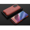 Hurtel Honeycomb Case armor cover with TPU Bumper for Xiaomi Redmi K40 Pro+ / K40 Pro / K40 / Poco F3 red - (Honeycomb Xiaomi POCO F3/Redmi K40 Red)