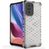 Hurtel Honeycomb Case armor cover with TPU Bumper for Xiaomi Redmi K40 Pro+ / K40 Pro / K40 / Poco F3 transparent - (Honeycomb Xiaomi POCO F3/Redmi K40 Transparent)