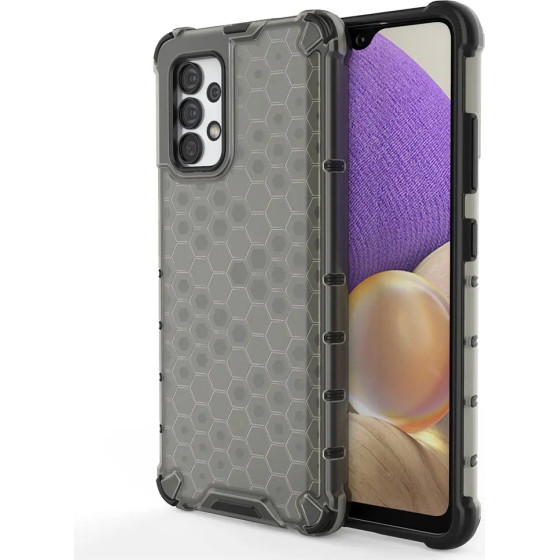 Hurtel Honeycomb case armored cover with a gel frame for Samsung Galaxy A03s (166.5) black - (Honeycomb Samsung A03S (166.5) Black)