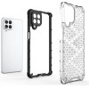 Hurtel Honeycomb case armored cover with a gel frame for Samsung Galaxy M53 5G black - (Honeycomb Samsung M53 Black)