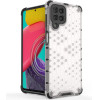 Hurtel Honeycomb case armored cover with a gel frame for Samsung Galaxy M53 5G transparent - (Honeycomb Samsung M53 Transparent)