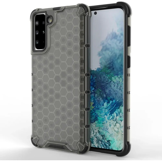 Hurtel Honeycomb case armored cover with a gel frame for Samsung Galaxy S22 + (S22 Plus) black - (Honeycomb Samsung S22 Plus Black)