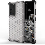 Hurtel Honeycomb case armored cover with a gel frame for Samsung Galaxy S22 Ultra transparent - (Honeycomb Samsung S22 Ultra Transparent)