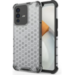 Hurtel Honeycomb case armored cover with a gel frame for Vivo V23 5G transparent - (Honeycomb Vivo V23 5G Transparent)