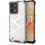 Hurtel Honeycomb case armored cover with a gel frame Realme C31 transparent - (Honeycomb REALME C31 Transparent)