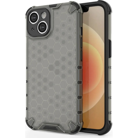Hurtel Honeycomb case for iPhone 14 Plus armored hybrid cover black - (Honeycomb IPHONE 14 Plus Black)