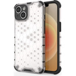 Hurtel Honeycomb case for iPhone 14 Plus armored hybrid cover transparent - (Honeycomb IPHONE 14 Plus Transparent)