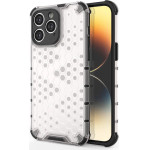 Hurtel Honeycomb case for iPhone 14 Pro armored hybrid cover transparent - (Honeycomb IPHONE 14 PRO Transparent)