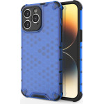 Hurtel Honeycomb case for iPhone 14 Pro Max armored hybrid cover blue - (Honeycomb IPHONE 14 PRO MAX Blue)