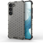 Hurtel Honeycomb case for Samsung Galaxy S23 armored hybrid cover black - (Honeycomb Samsung S23 Black)