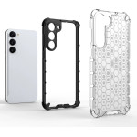 Hurtel Honeycomb case for Samsung Galaxy S23+ armored hybrid cover transparent - (Honeycomb Samsung S23 Plus Transparent)