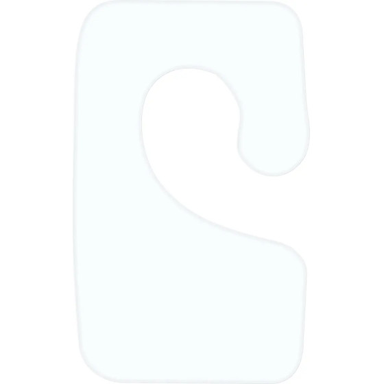 Hurtel Hook pendant 35x22 mm right with rubber glue 1000 pcs/roll - (#1ZH01)