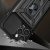 Hurtel Hybrid Armor Camshield case for Huawei nova Y90 armored case with camera cover black - (Hybrid Armor Camshield Huawei Nova Y90 Black)